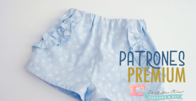 PATRONES PREMIUM: Shorts para niñas (talla 6 meses a 5 años)