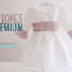 PATRONES PREMIUM: Vestido ceremonia de lino blanco y rosa (tallas 9 meses a 8 años)