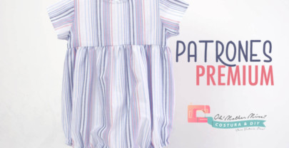 PATRONES PREMIUM: Pelele de manga corta para bebe (tallas 3 a 36 meses)